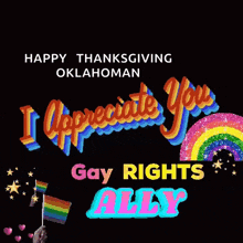a poster that says happy thanksgiving oklahoma