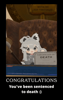 congratulations you 've been sentenced to death poster