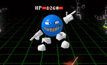 a video game with a character with hp 12