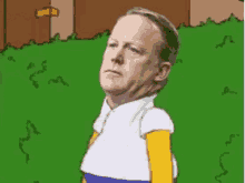 sean spicer the simpsons escape bushes disappear