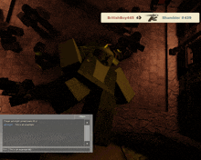 a screen shot of a video game with britishboy445 and shambler #439 visible