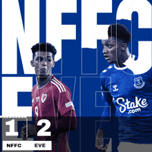 a poster for nffc and eve shows two players