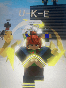 a screenshot of a video game with u-k-e written on the bottom