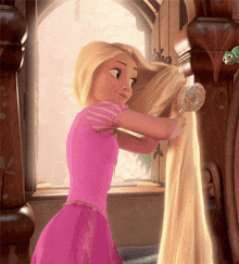 Rapunzel Tangled GIF - Rapunzel Tangled Brushing Hair GIFs