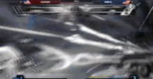a video game screen shows two fighters fighting each other and the numbers 456