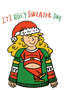 Ugly Sweater Day Christmas Sweater GIF - Ugly Sweater Day Christmas Sweater Ugly Sweater GIFs