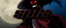a picture of a man with red eyes and the word sulk in the corner