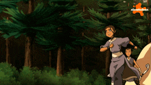 a nickelodeon cartoon shows a girl in a purple dress