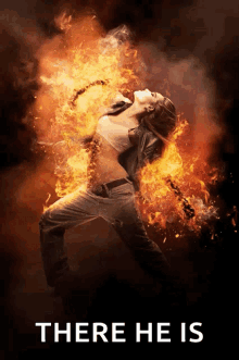 Strong Woman On Fire GIF