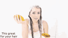 Food Shower Good For Your Hair GIF - Food Shower Good For Your Hair Messy Shower GIFs