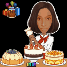 Happy Birthday Baking Cakes GIF