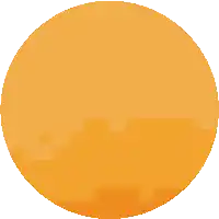 an orange circle on a white background with a shadow on the bottom