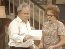 Archie And Edith Read Letter All In The Family GIF - Archie And Edith Read Letter All In The Family GIFs
