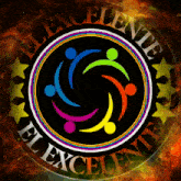 a colorful logo that says el excelente in the middle