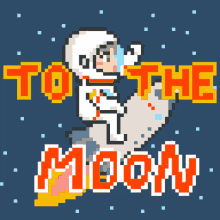 To The Moon Ganmichan GIF - To The Moon Ganmichan Elon Musk GIFs