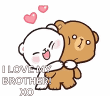 milk and mocha hugs bear couple love cute