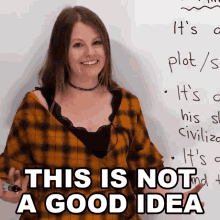 This Is Not A Good Idea Emma GIF - This Is Not A Good Idea Emma Learn English With Emma GIFs
