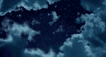 Beautiful Night Sky GIF - Stars Night Clouds GIFs