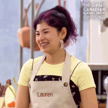 Chuckle Lauren GIF - Chuckle Lauren The Great Canadian Baking Show GIFs