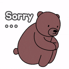 brown bear sorry regret forgive me