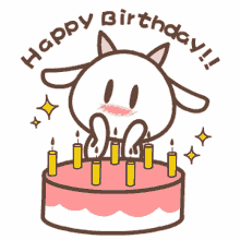 birthday goat cute cake touched