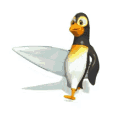 Penguin Surf GIF