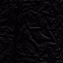 a crumpled piece of black paper with a purple flower in the center