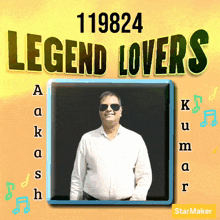 a picture of a man with the words legend lovers on the bottom