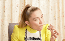 Florence Pugh Delicious GIF - Florence Pugh Delicious Yummy GIFs