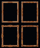 a picture of a man and a picture of a woman in gold frames