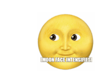 Moon Face Sticker - Moon Face Emoji Stickers