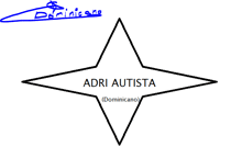 a drawing of a star with the name adri autista