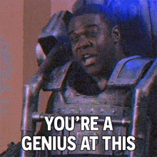 You'Re A Genius At This The Ghost Of Christmas Way Future GIF - You'Re A Genius At This The Ghost Of Christmas Way Future Sam Richardson GIFs