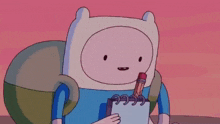 a cartoon character is writing on a notebook with a pencil