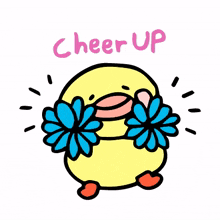 animal cute duck cheers cheer up