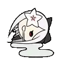 a cartoon drawing of a person with a star on their head and a flower on their head .