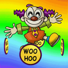 Woo Hoo Clown GIF - Woo Hoo Clown Dance GIFs