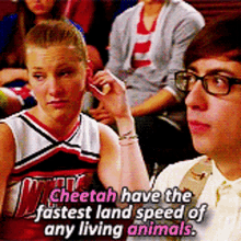 Glee Brittany Pierce GIF - Glee Brittany Pierce Cheetah Have The Fastest Land Speed GIFs