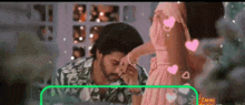a man kissing a woman 's hand with a green border that says " gemini music "