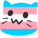 Dessi Trans Cat Blob Sticker - Dessi Trans Cat Blob Transgender Blob Cat Stickers