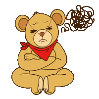 Bear Dizzy Sticker - Bear Dizzy Confused Stickers