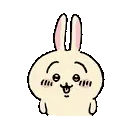 a cartoon rabbit with a surprised look on its face and ears .