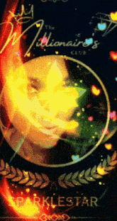 a poster for the millionaire 's club with a woman 's face on it