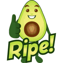 ripe avocado adventures joypixels thumbs up ready to eat
