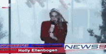 Holly Ellenbogen Stop Sign GIF - Holly Ellenbogen Stop Sign Raining GIFs