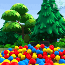 Emerging From The Ball Pit Blippi GIF - Emerging From The Ball Pit Blippi Meekah GIFs