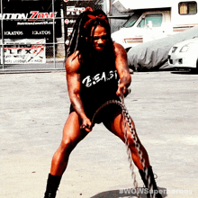Battle Ropes The Beast GIF - Battle Ropes The Beast Wow Women Of Wrestling GIFs