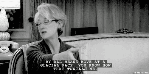 Move at a glacial discount pace devil wears prada