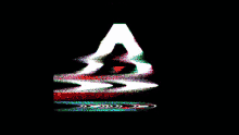 a black background with a rainbow of colors and a triangle in the middle