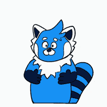 Blue Panda Turnin GIF - Blue Panda Turnin Turning Red GIFs